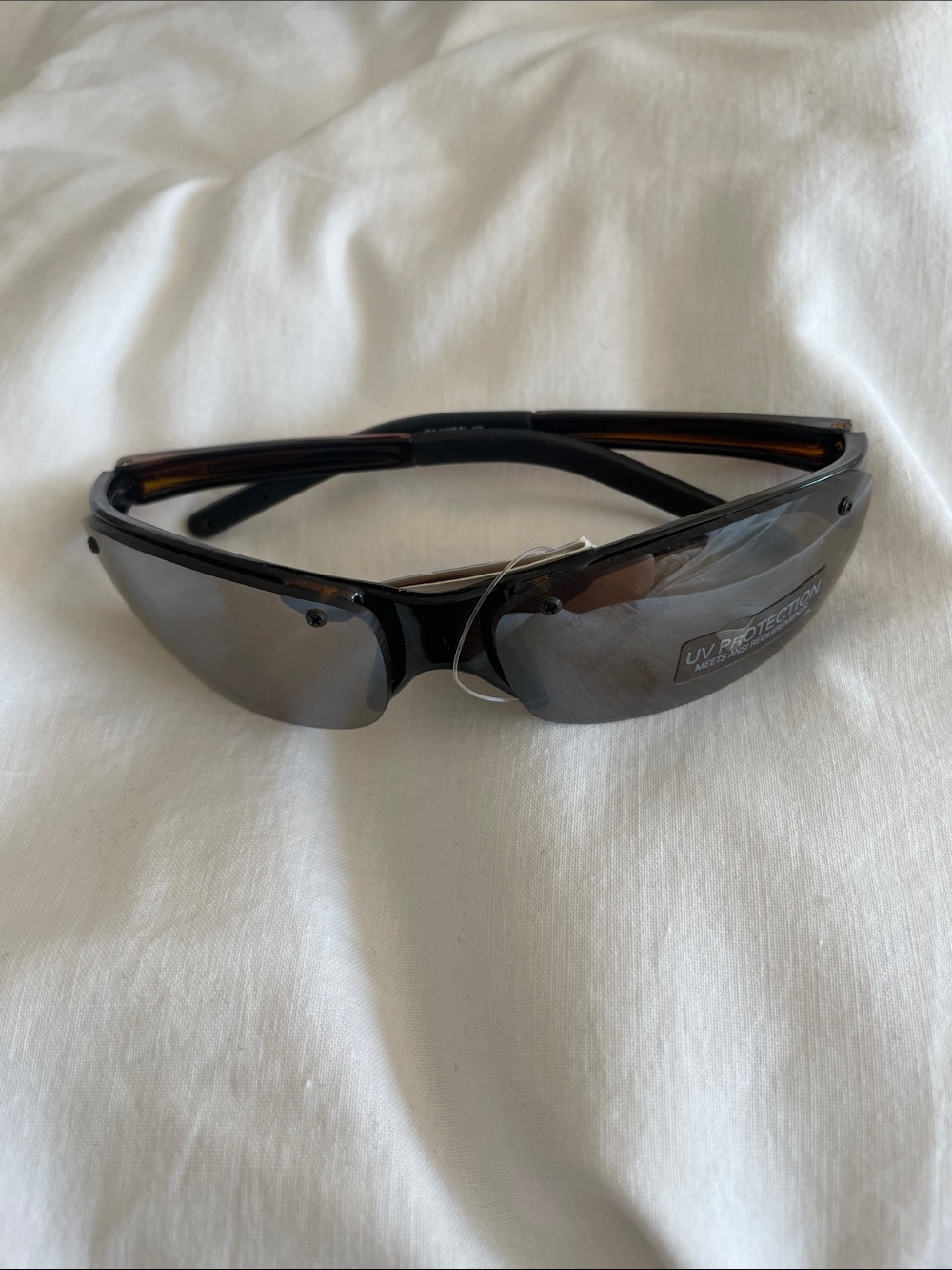 Womens Black Ski Wrap Sunglasses - UV Protection